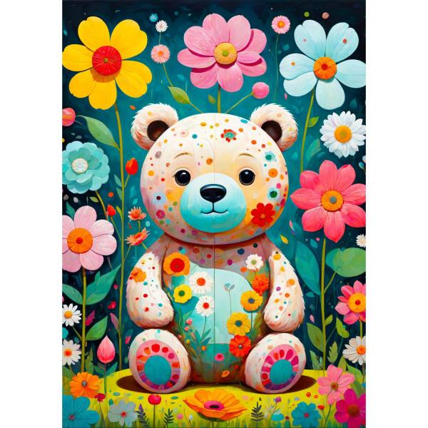 Puzzle 1000 pièces : Flower Teddy Bear  - Enjoy-2150