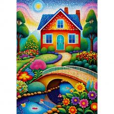 Puzzle 1000 Teile :  Haus der Farben