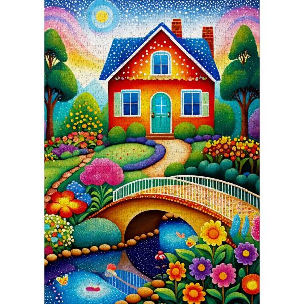 Puzzle de 1000 Piezas  : Casa de colores - Enjoy-2153