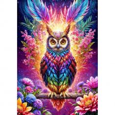 Puzzle 3000 pieces : Neon Owl    