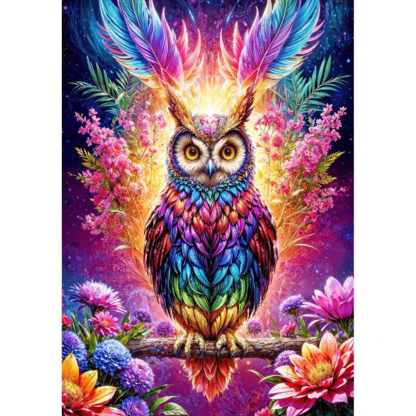 Puzzle 3000 pieces : Neon Owl     - Enjoy-2234