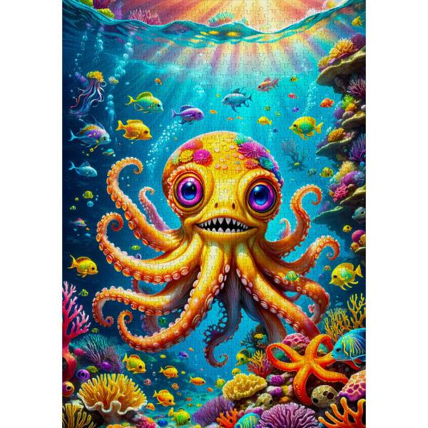 Puzzle 1000 pièces : Cute Octopus   - Enjoy-2158