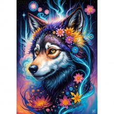 Puzzle 1000 pièces : Magical Wolf Portrait 