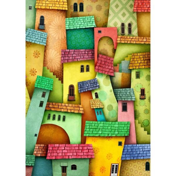 Puzzle 1000 pièces : Joyful Houses  - Enjoy-1629