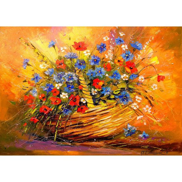 Puzzle 1000 pièces : Basket with Flowers  - Enjoy-1687