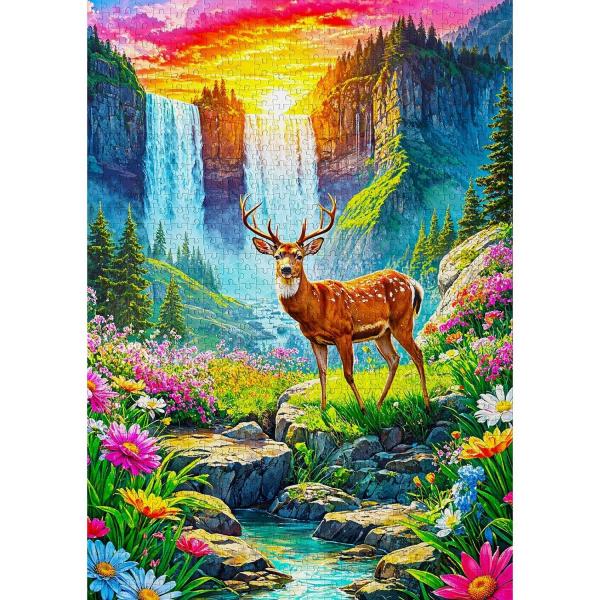 Puzzle 1000 Teile: Hirschparadies - Enjoy-2253