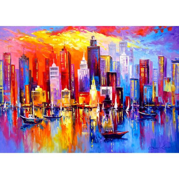 Puzzle 1000 Teile :  Abend in New York - Enjoy-1705