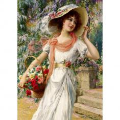 Puzzle 1000 Pièces : Emile Vernon : Le Jardin fleuri