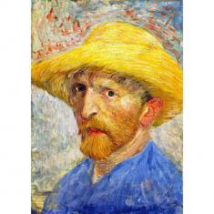 Puzzle 1000 Pièces : Vincent Van Gogh -Autoportrait au chapeau dePaille