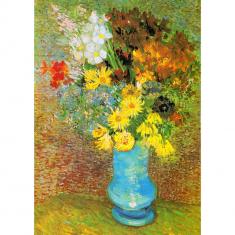 Puzzle 1000 pièces : Vincent Van Gogh - Vase with Daisies and Anemones