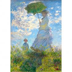 Puzzle 1000 Teile :  Claude Monet - Frau mit Sonnenschirm