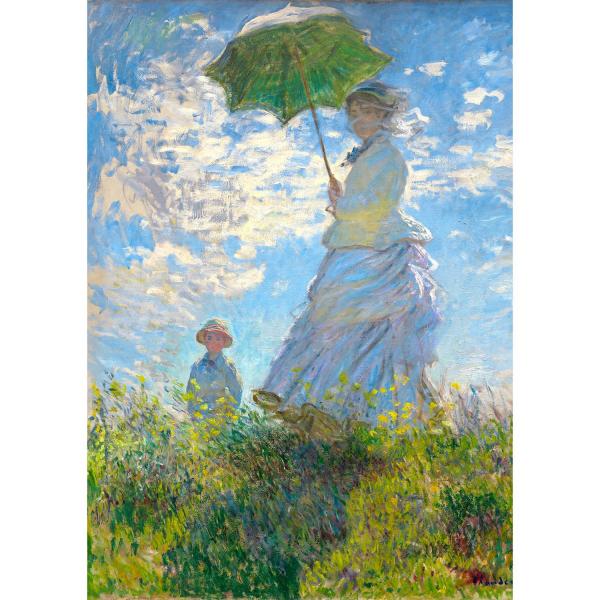 Puzzle de 1000 Piezas : Claude Monet - Mujer con sombrilla - Enjoy-1215