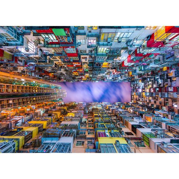 Puzzle 1000 Pièces : Immeuble coloré - Hong Kong - Enjoy-1290