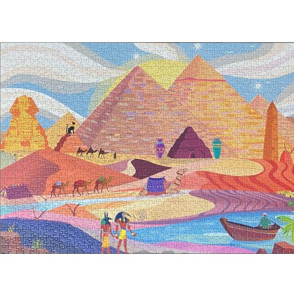 1000 piece jigsaw puzzle: Puzzling Pyramids - Enwood-DE02