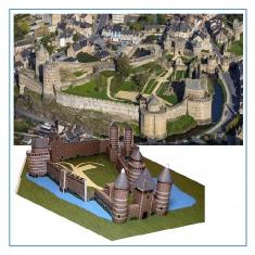 Cardboard model : Château de Fougères