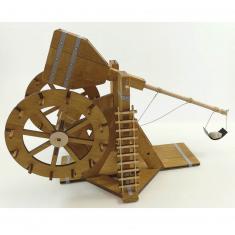 Maquette en bois : Mangonneau à Treuil