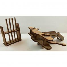 Maquette en bois : Catapulte à roues - Esprit Maquette - Rue des Maquettes