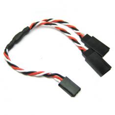 - 15cm 22AWG (0.64mm diam - 0.326mm2 sect) Rallonge Y Servo Torsade Futaba