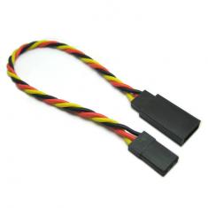 10cm 22AWG (0.64mm diam - 0.326mm2 sect) Rallonge servo JR torsade