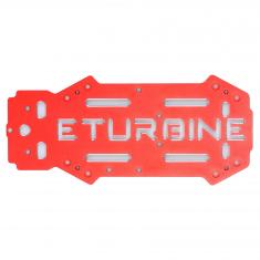 Plaque de châssis supérieure optionnelle aluminium rouge TB250 eturbine