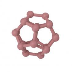 Balle de dentition Jungle - silicone rose