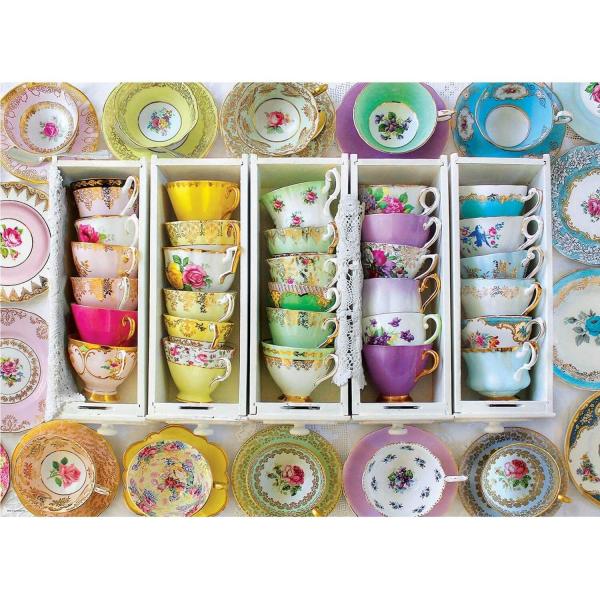 1000 pieces puzzle: Tea cup boxes - EuroG-6000-5342