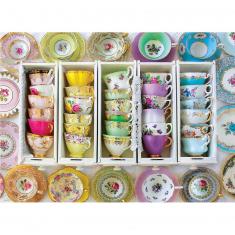 Puzzle 1000 pièces : Boîtes de tasse de thé