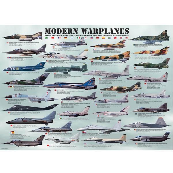  1000 pieces puzzle: modern warplanes - EuroG-6000-0076