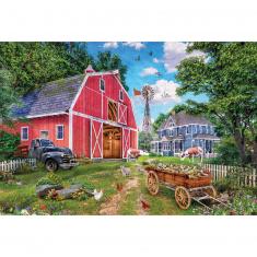 550 pieces puzzle : Family Farm Tin