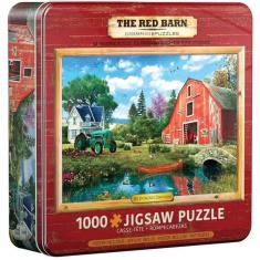 Puzzle 1000 pièces : La grange rouge