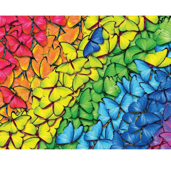 1000 pieces puzzle: Butterflies Rainbow - EuroG-8051-5603