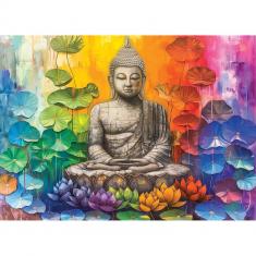 Puzzle 1000 pieces : Colorful Buddha