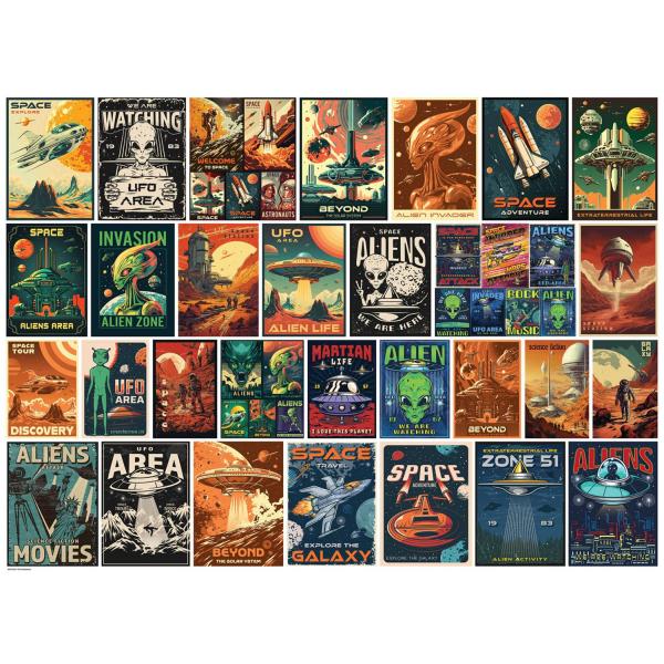 Puzzle 1000 Teile: Collage „Alien-Invasion“ - EuroG-6000-5927