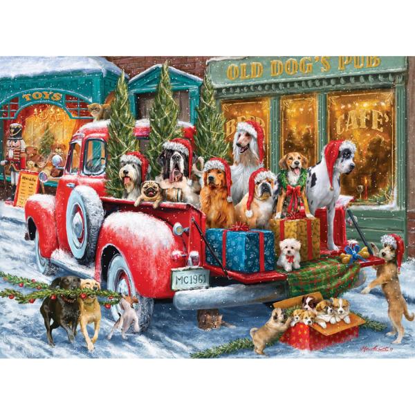 Puzzle 1000 pieces : Dogs on Truck by Ali Corti - EuroG-6000-5993