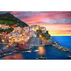 Puzzle 2000 pieces : Sunset in Manarola - Italy