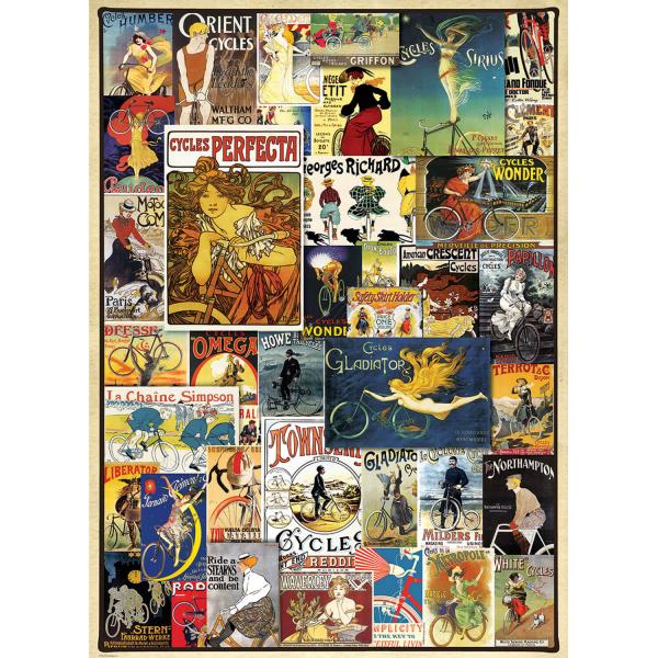 1000 pieces puzzle: Old bicycle posters - EuroG-6000-0756