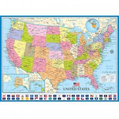  Puzzle 1000 pièces : Carte des Etats-Unis