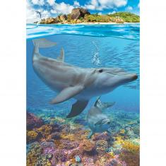 Puzzle 250 piezas: Salva nuestro planeta colección: Delfines