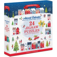 Advent Calendar : 24 jigsaw Puzzles : Christmas Town