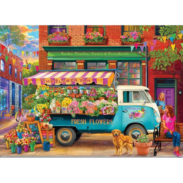 Puzzle 1000 pièces : VW Le Van Fleuri par Bigelow - EuroG-6000-5917