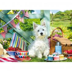 500 pieces puzzle oversize : Scottie Dog Picnic