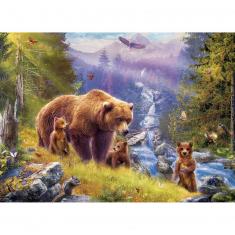 500 große Puzzleteile : Bärenwelpen