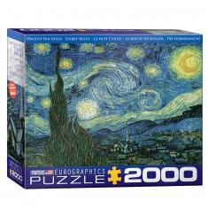 Puzzle 2000 pièces : Nuit étoilée, Vincent Van Gogh