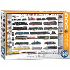 500 pieces puzzle oversize : History of Trains