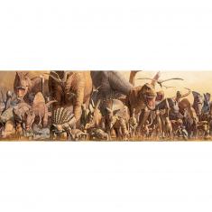 Panoramic 1000-piece puzzle: Dinosaurs