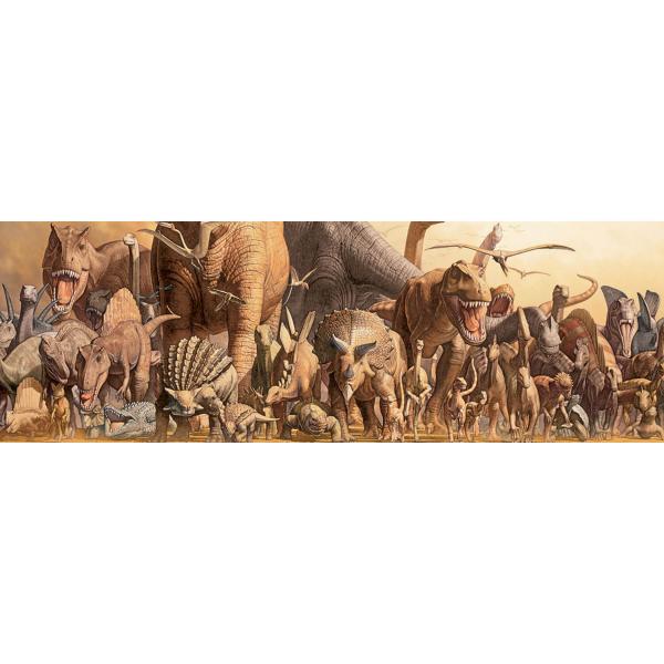 Panoramic 1000-piece puzzle: Dinosaurs - EuroG-6010-4650