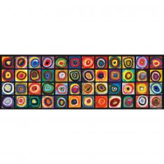 Puzzle 1000 pièces panoramique : Etudes de couleurs, Wassily Kandinsky