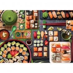 1000 piece puzzle: Sushi table