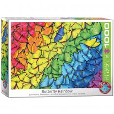 Puzzle 1000 pièces : Papillon arc-en-ciel