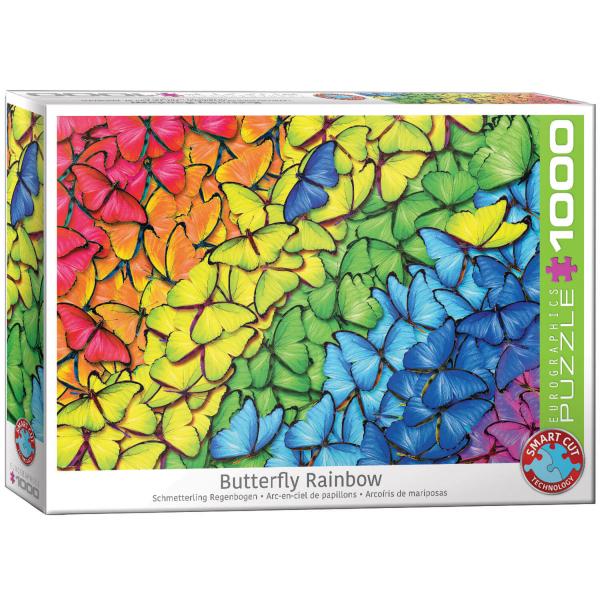 1000 piece jigsaw puzzle: Rainbow butterfly - EuroG-6000-5603